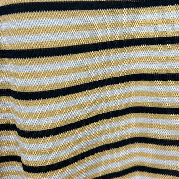 NIKE MENS POLO SHIRT DRY FIT SHORT SLEVEE GOLD STRIPED BLACK SZ XL NEW - Picture 10 of 11